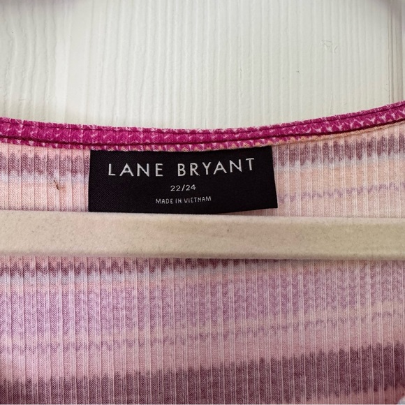 Lane Bryant Pink and White Sheath Midi Dress with V-Neck Never Worn - Picture 3 of 3